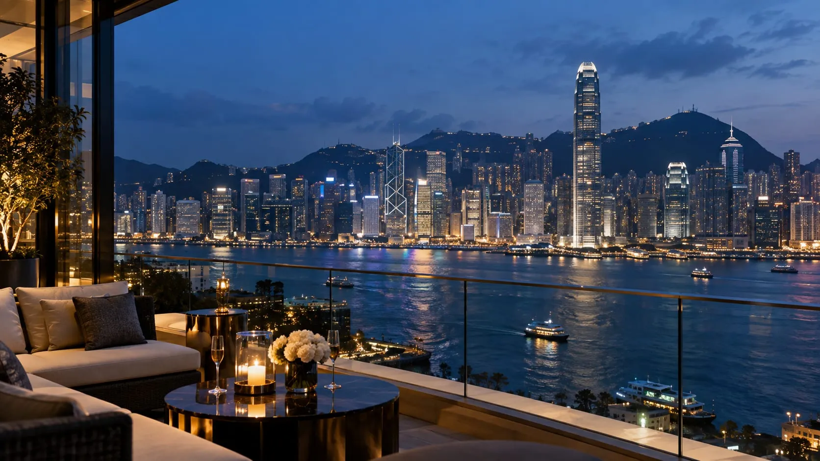 Hong Kong harbour skyline